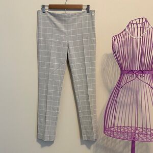 Anthropologie Cartonnier Isabella Light Gray Plaid Pants